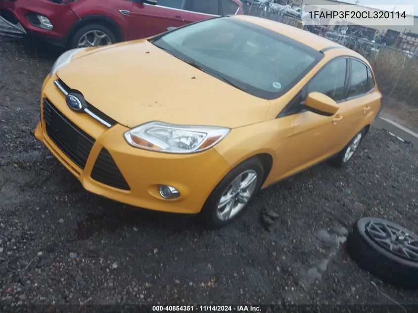 2012 Ford Focus Se VIN: 1FAHP3F20CL320114 Lot: 40854351