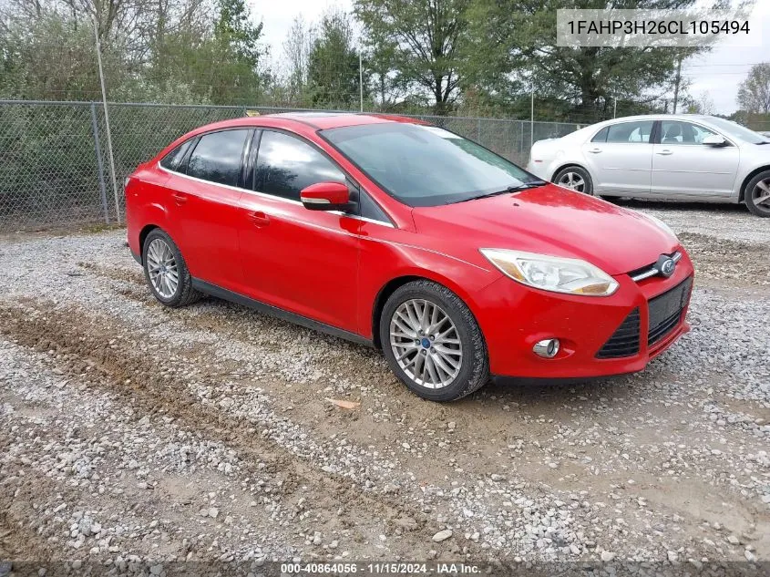 2012 Ford Focus Sel VIN: 1FAHP3H26CL105494 Lot: 40864056