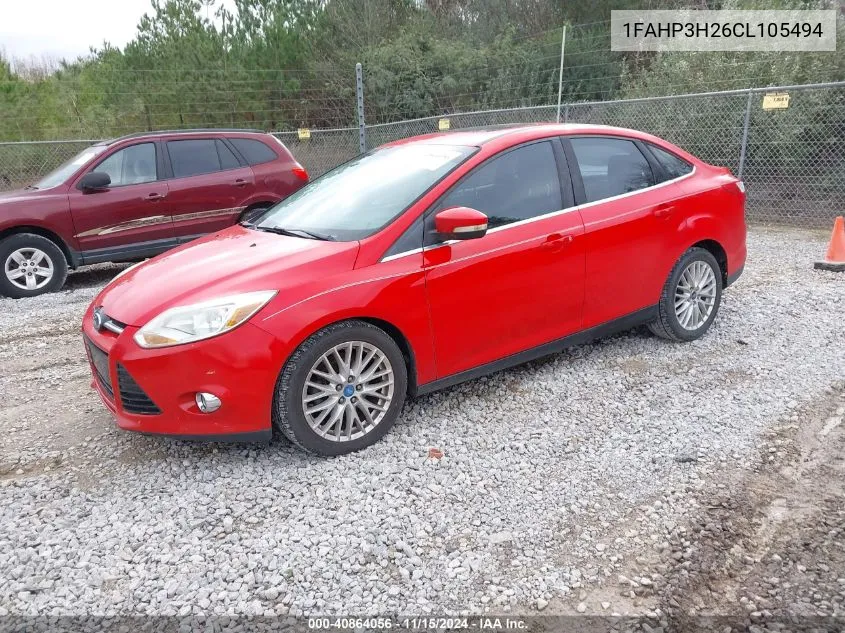 2012 Ford Focus Sel VIN: 1FAHP3H26CL105494 Lot: 40864056