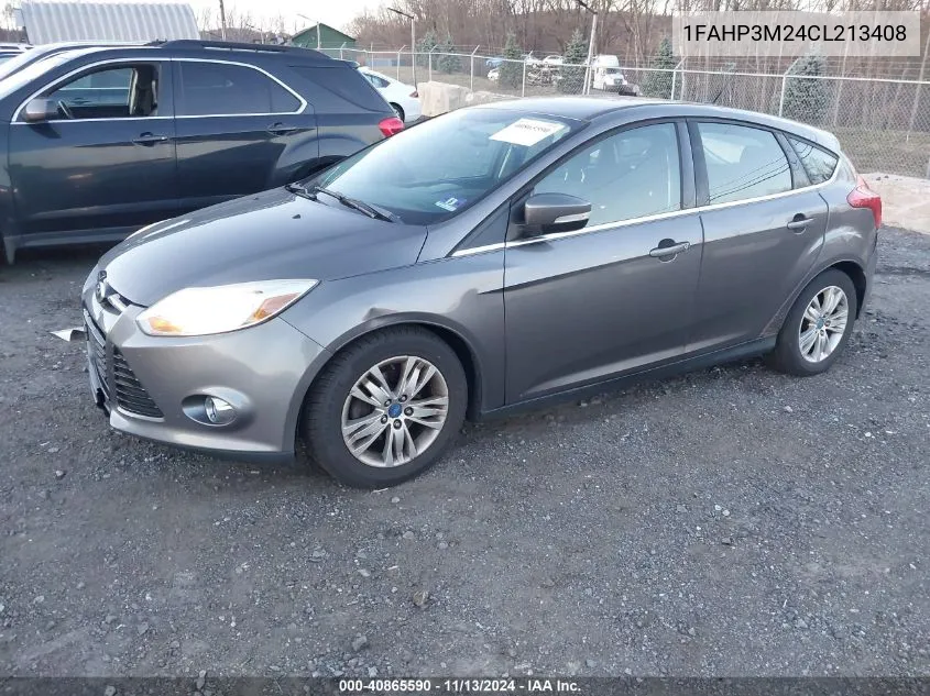 2012 Ford Focus Sel VIN: 1FAHP3M24CL213408 Lot: 40865590