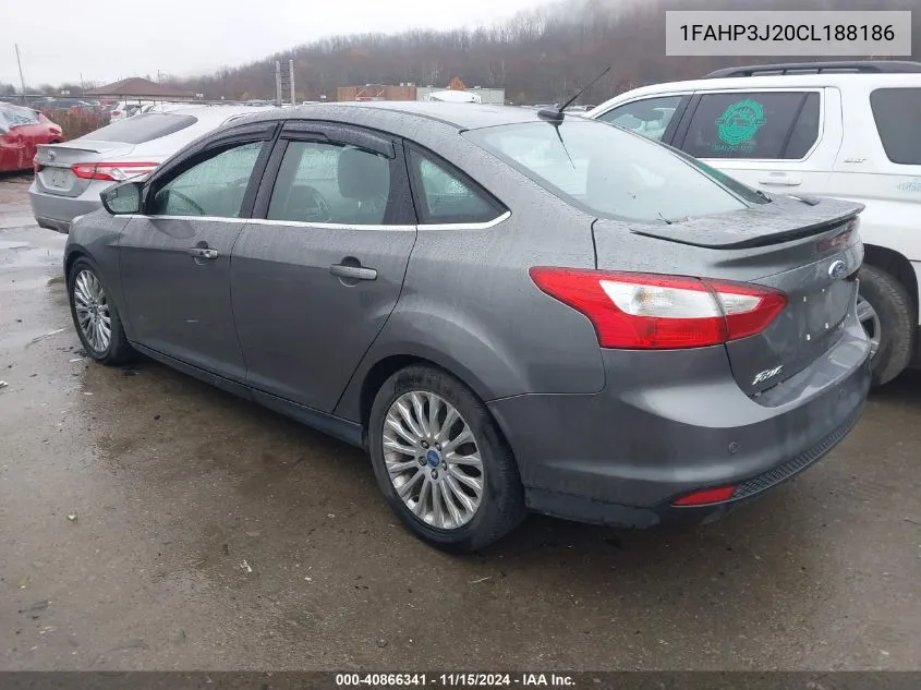 2012 Ford Focus Titanium VIN: 1FAHP3J20CL188186 Lot: 40866341