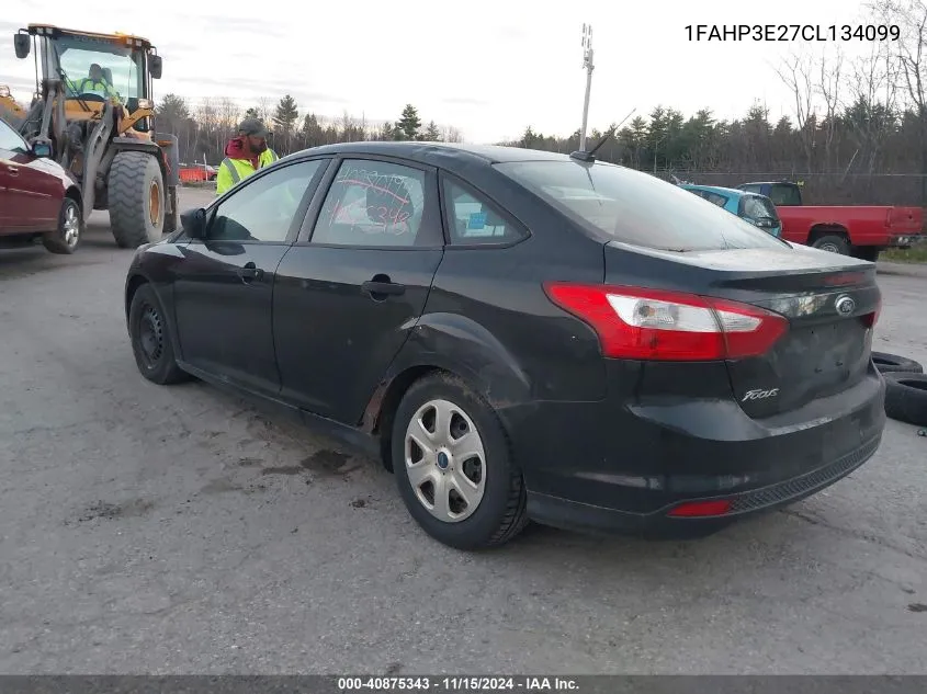 2012 Ford Focus S VIN: 1FAHP3E27CL134099 Lot: 40875343