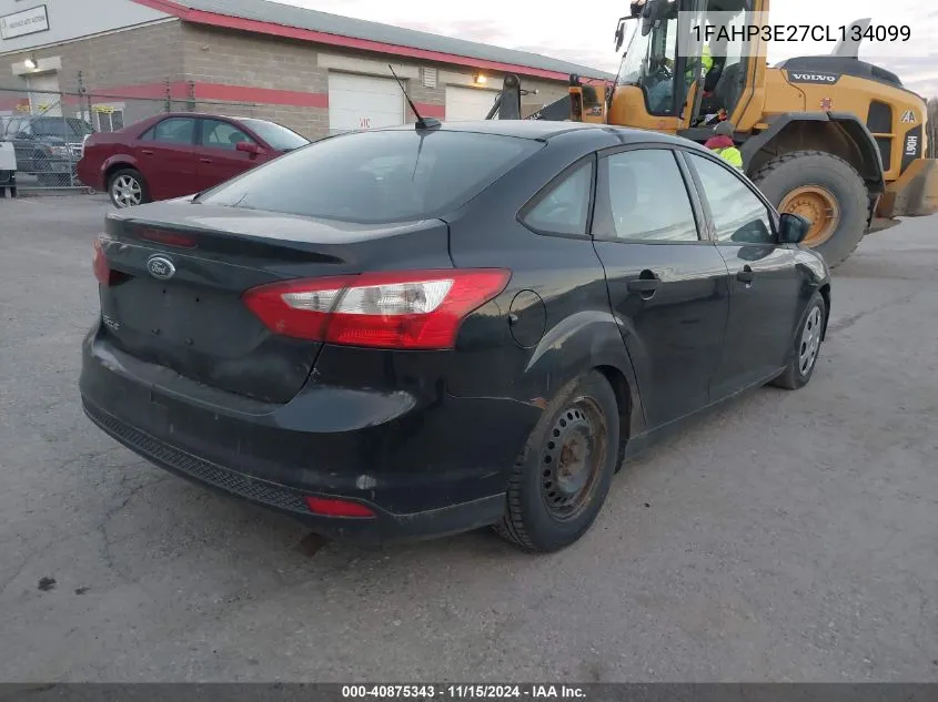 2012 Ford Focus S VIN: 1FAHP3E27CL134099 Lot: 40875343