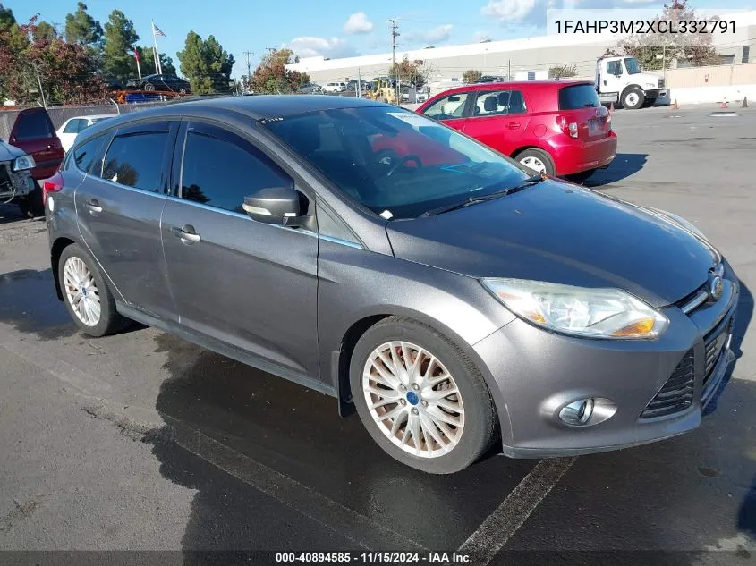 2012 Ford Focus Sel VIN: 1FAHP3M2XCL332791 Lot: 40894585