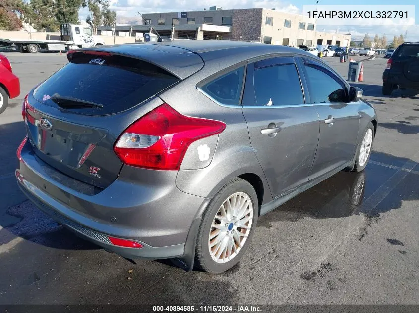 2012 Ford Focus Sel VIN: 1FAHP3M2XCL332791 Lot: 40894585