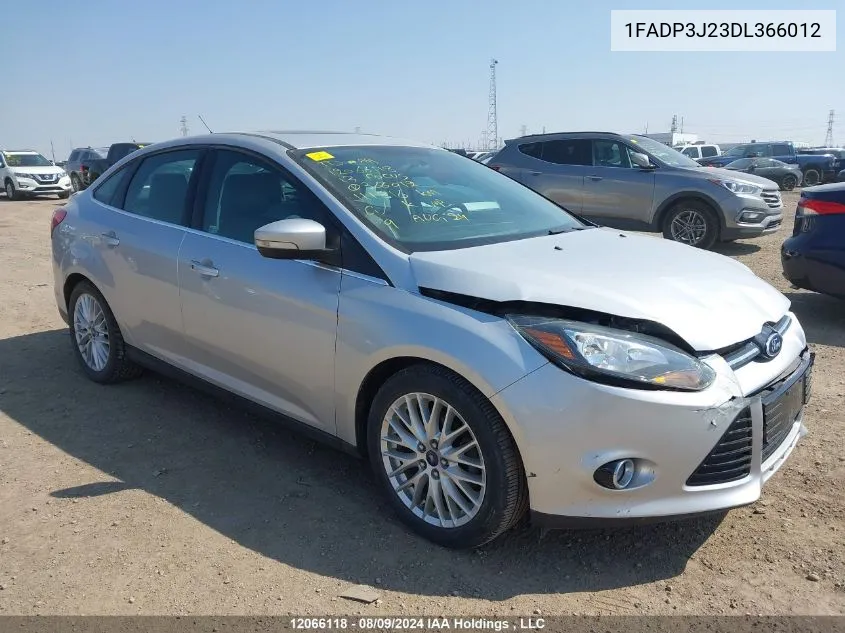 2013 Ford Focus Titanium VIN: 1FADP3J23DL366012 Lot: 12066118