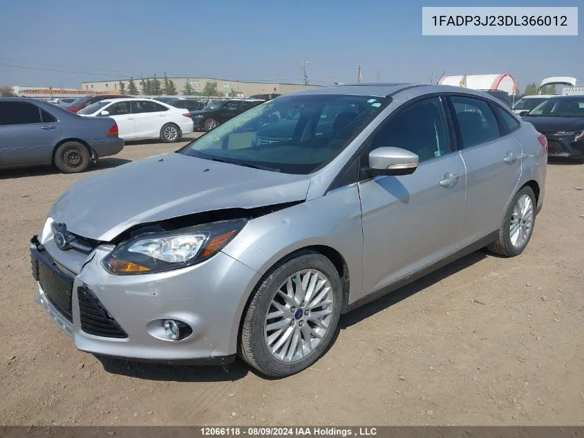 2013 Ford Focus Titanium VIN: 1FADP3J23DL366012 Lot: 12066118