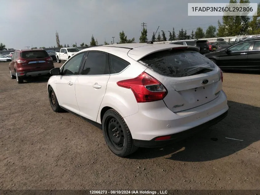 2013 Ford Focus Titanium VIN: 1FADP3N26DL292806 Lot: 12066273