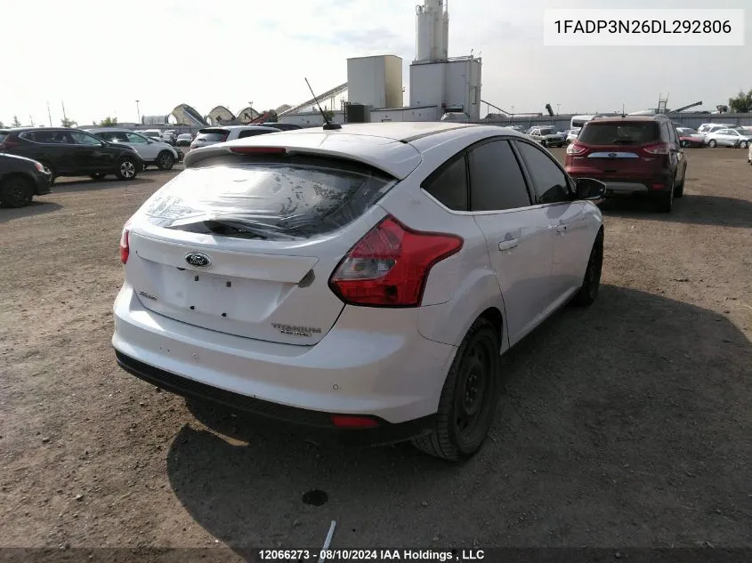 2013 Ford Focus Titanium VIN: 1FADP3N26DL292806 Lot: 12066273