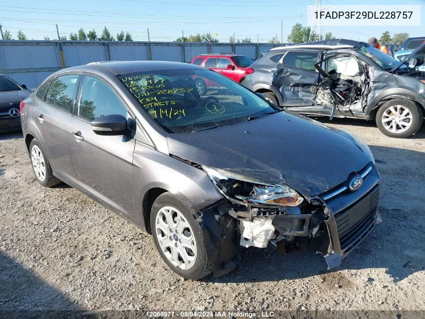 2013 Ford Focus Se VIN: 1FADP3F29DL228757 Lot: 12088977