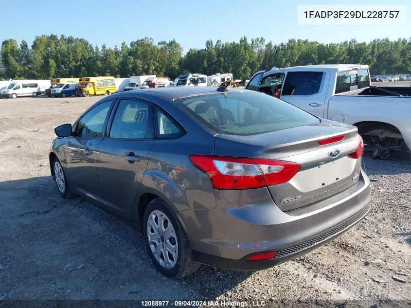 2013 Ford Focus Se VIN: 1FADP3F29DL228757 Lot: 12088977