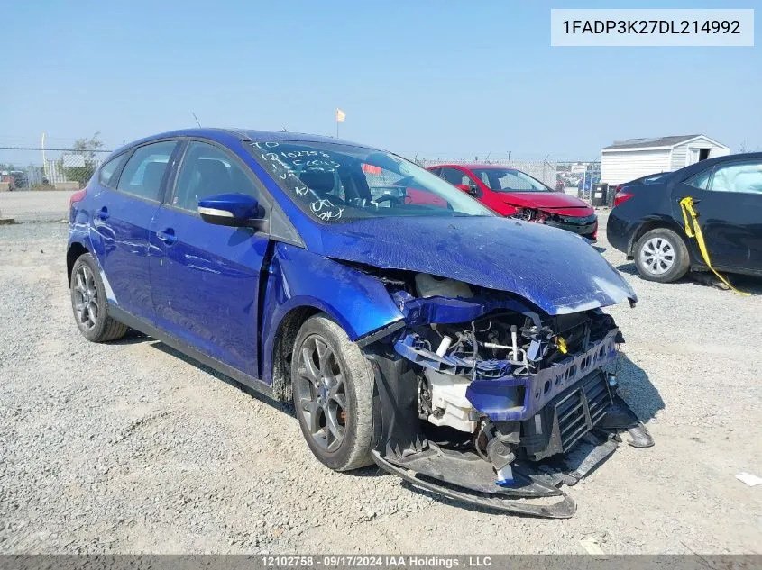 2013 Ford Focus Se VIN: 1FADP3K27DL214992 Lot: 12102758