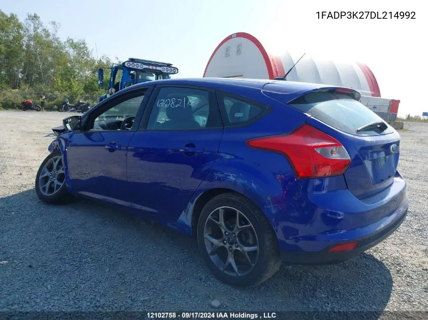 2013 Ford Focus Se VIN: 1FADP3K27DL214992 Lot: 12102758