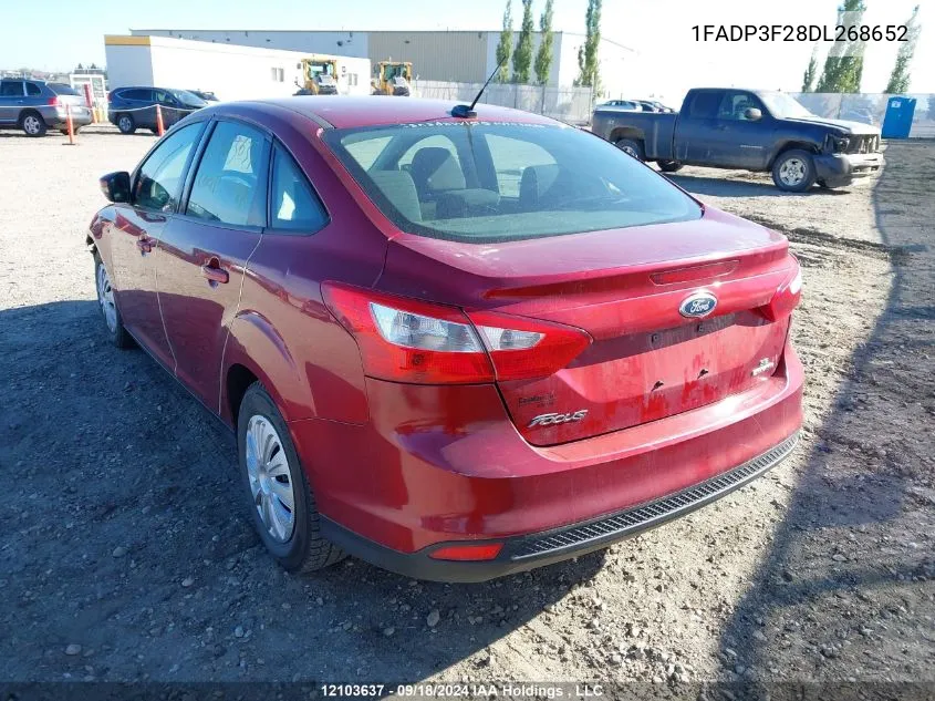 2013 Ford Focus Se VIN: 1FADP3F28DL268652 Lot: 12103637