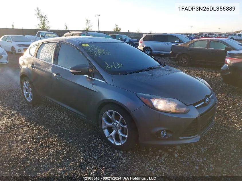 2013 Ford Focus Titanium VIN: 1FADP3N26DL356889 Lot: 12105545