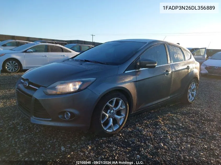 2013 Ford Focus Titanium VIN: 1FADP3N26DL356889 Lot: 12105545