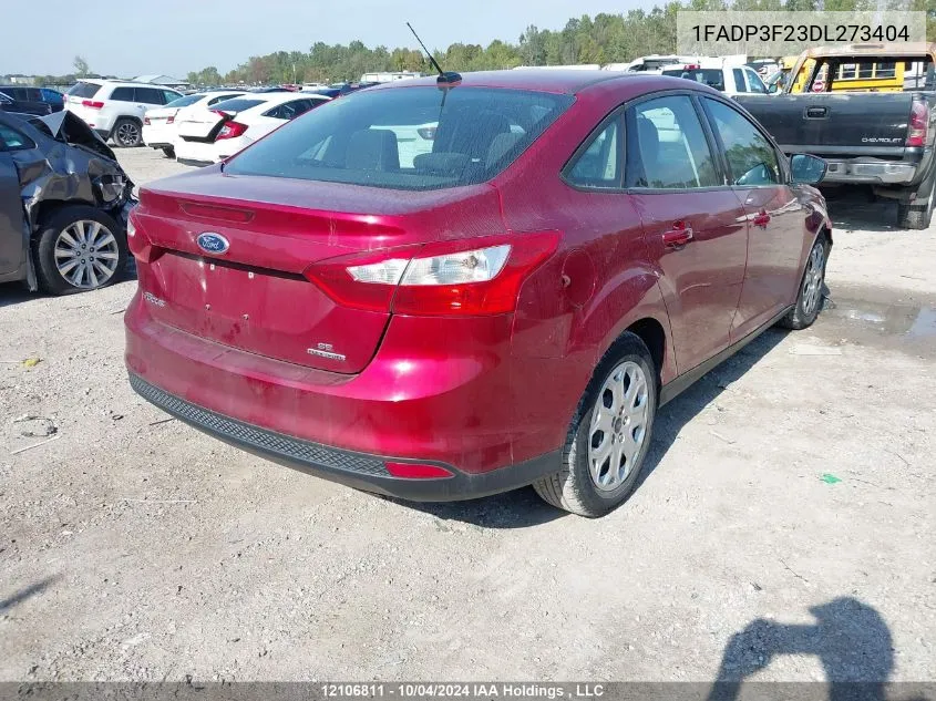 2013 Ford Focus VIN: 1FADP3F23DL273404 Lot: 12106811