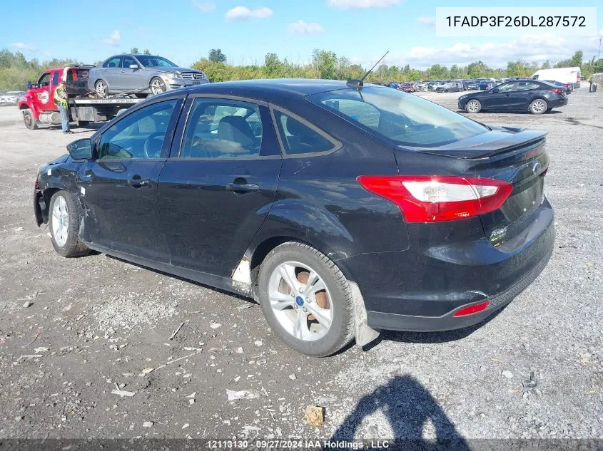 2013 Ford Focus Se VIN: 1FADP3F26DL287572 Lot: 12113130