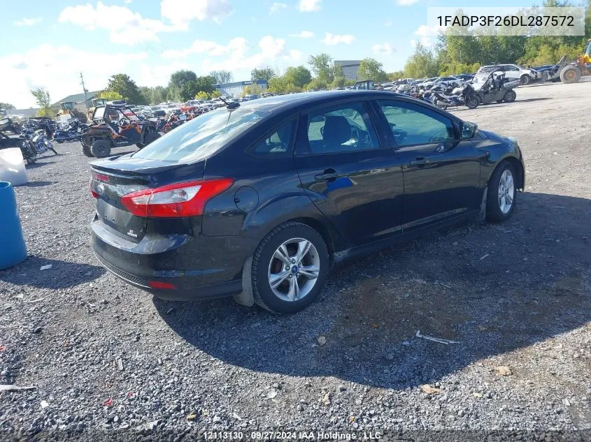 2013 Ford Focus Se VIN: 1FADP3F26DL287572 Lot: 12113130