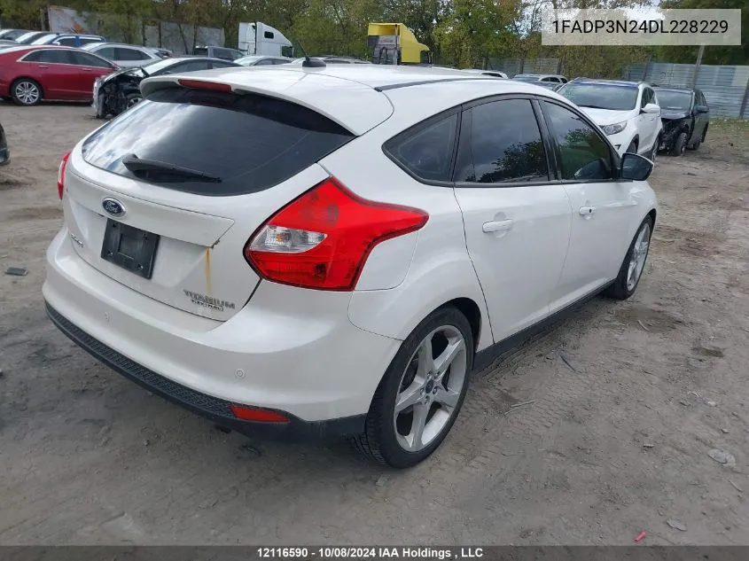 2013 Ford Focus Titanium VIN: 1FADP3N24DL228229 Lot: 12116590