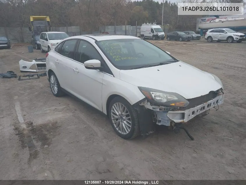 2013 Ford Focus Titanium VIN: 1FADP3J26DL101018 Lot: 12135887