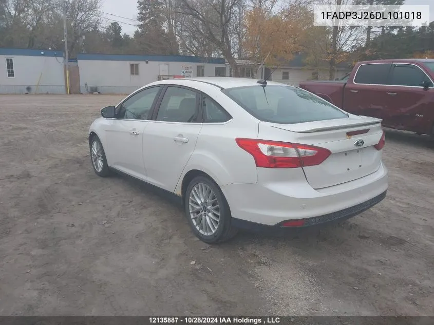 2013 Ford Focus Titanium VIN: 1FADP3J26DL101018 Lot: 12135887