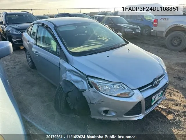 2013 Ford Focus Se VIN: 1FADP3F24DL108851 Lot: 20179361