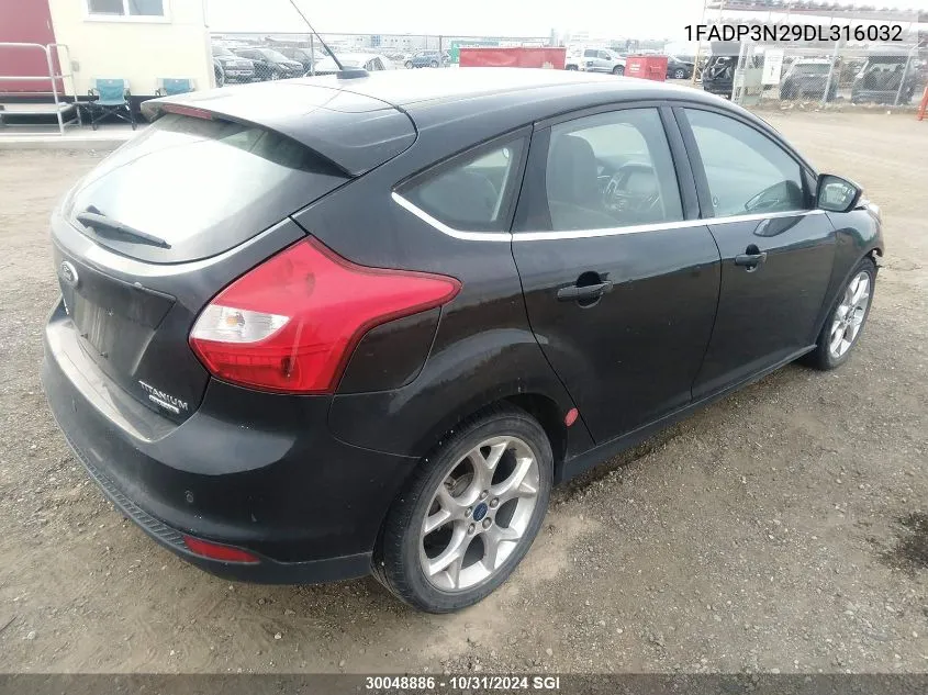 2013 Ford Focus Titanium VIN: 1FADP3N29DL316032 Lot: 30048886