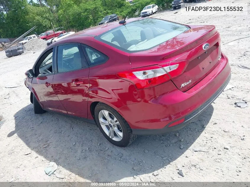 2013 Ford Focus Se VIN: 1FADP3F23DL155532 Lot: 39338985