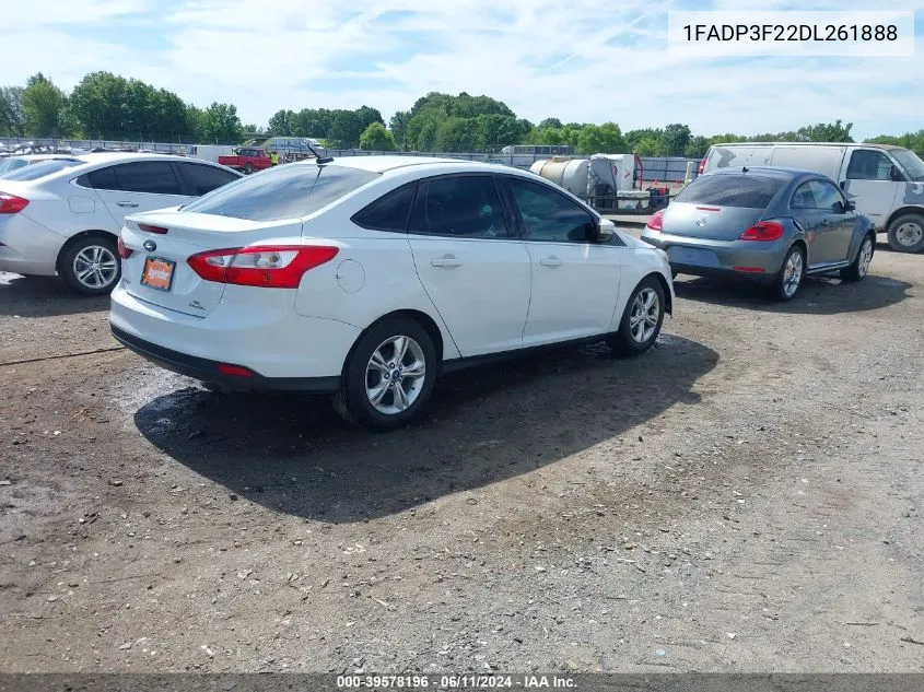 2013 Ford Focus Se VIN: 1FADP3F22DL261888 Lot: 39578196