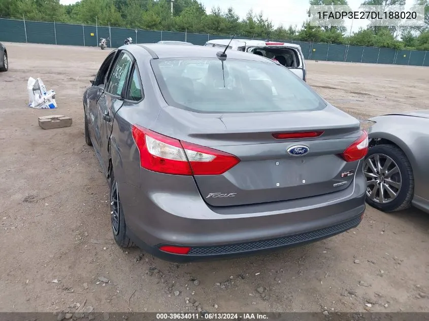 2013 Ford Focus S VIN: 1FADP3E27DL188020 Lot: 39634011