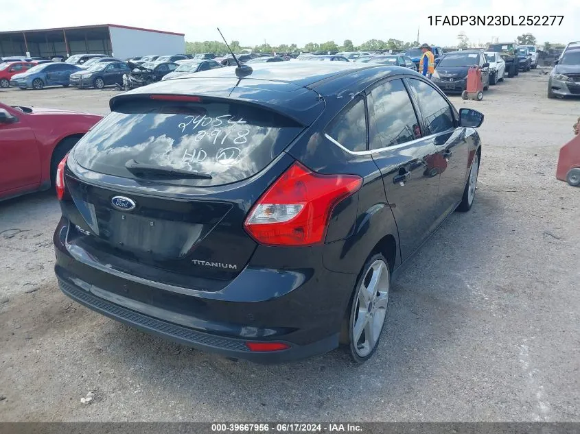 2013 Ford Focus Titanium VIN: 1FADP3N23DL252277 Lot: 39667956