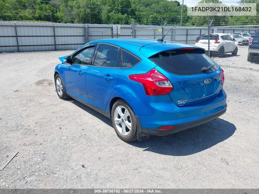 2013 Ford Focus Se VIN: 1FADP3K21DL168432 Lot: 39758762