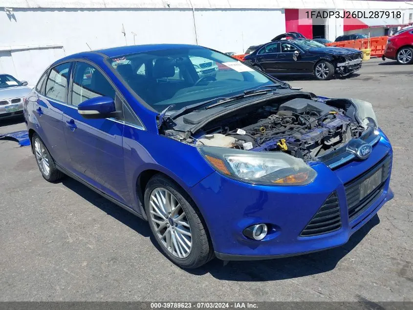 2013 Ford Focus Titanium VIN: 1FADP3J26DL287918 Lot: 39789623