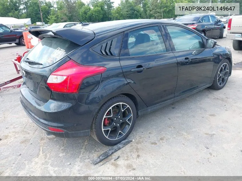 2013 Ford Focus Se VIN: 1FADP3K24DL149647 Lot: 39798894