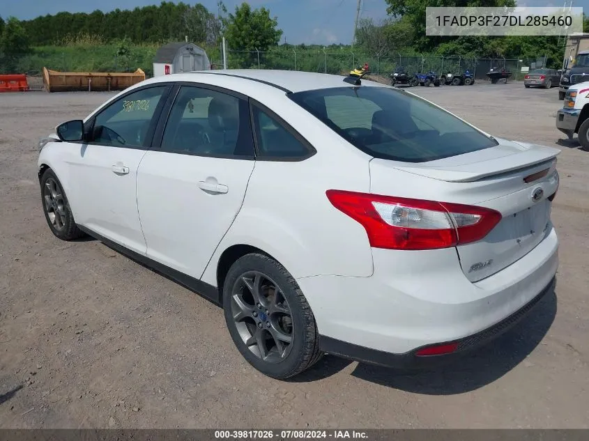 2013 Ford Focus Se VIN: 1FADP3F27DL285460 Lot: 39817026