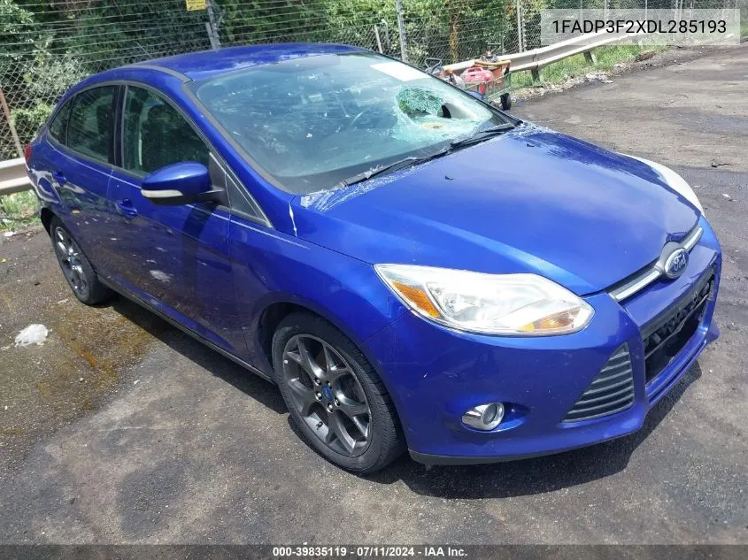 2013 Ford Focus Se VIN: 1FADP3F2XDL285193 Lot: 39835119