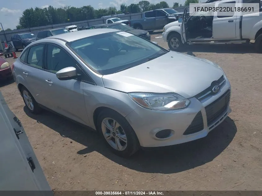 2013 Ford Focus Se VIN: 1FADP3F22DL186691 Lot: 39835664