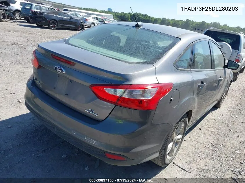 2013 Ford Focus Se VIN: 1FADP3F26DL280203 Lot: 39897150