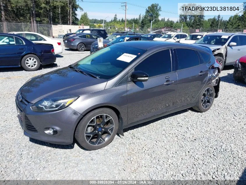 2013 Ford Focus Se VIN: 1FADP3K23DL381804 Lot: 39928394