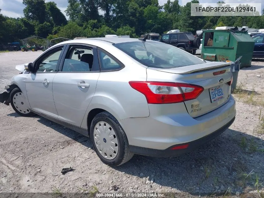 2013 Ford Focus Se VIN: 1FADP3F22DL129441 Lot: 39947666