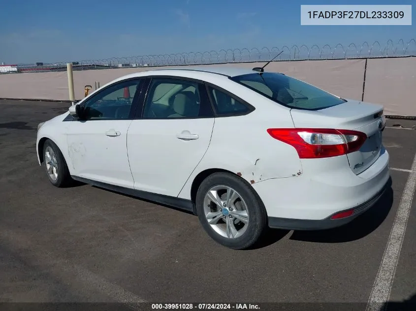 2013 Ford Focus Se VIN: 1FADP3F27DL233309 Lot: 39951028