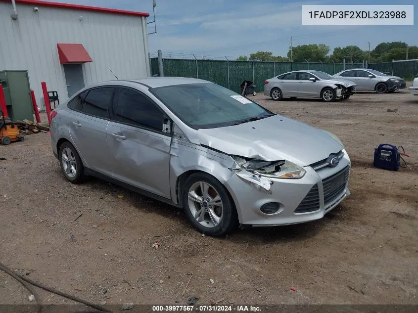 2013 Ford Focus Se VIN: 1FADP3F2XDL323988 Lot: 39977567