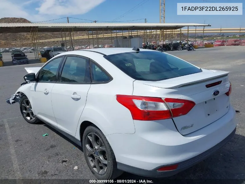 1FADP3F22DL265925 2013 Ford Focus Se