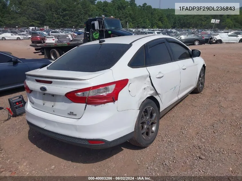 2013 Ford Focus Se VIN: 1FADP3F29DL236843 Lot: 40003286