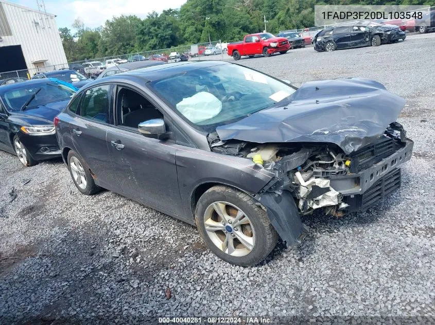 2013 Ford Focus Se VIN: 1FADP3F20DL103548 Lot: 40040281