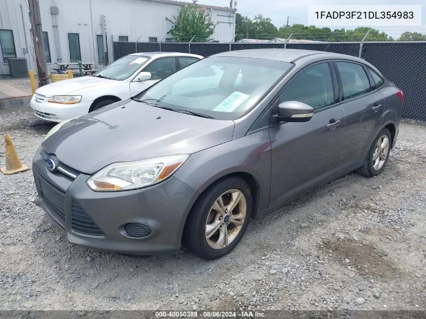 2013 Ford Focus Se VIN: 1FADP3F21DL354983 Lot: 40050389