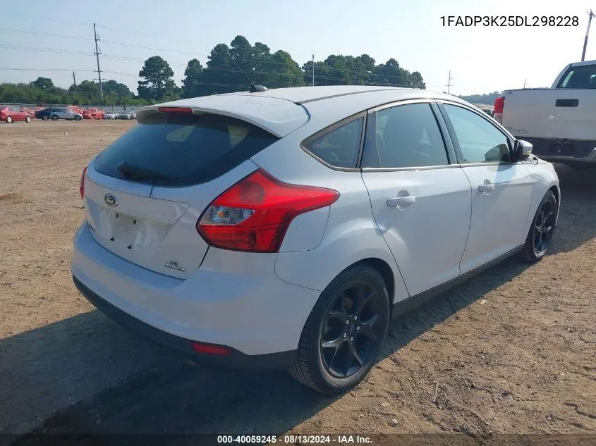 2013 Ford Focus Se VIN: 1FADP3K25DL298228 Lot: 40059245