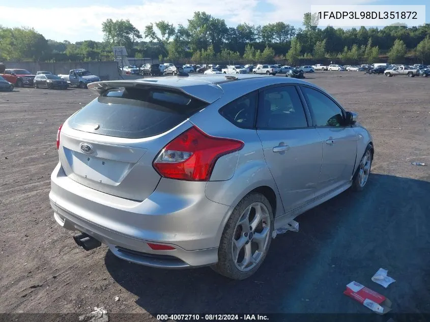 2013 Ford Focus St VIN: 1FADP3L98DL351872 Lot: 40072710