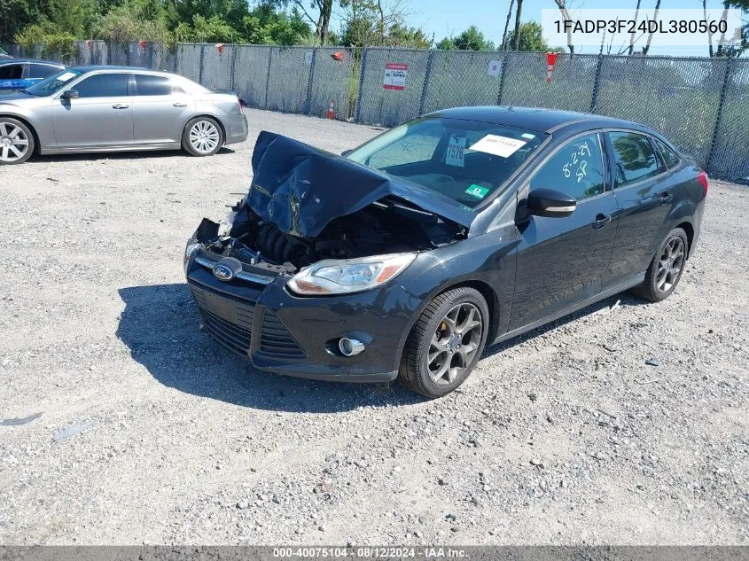 2013 Ford Focus Se VIN: 1FADP3F24DL380560 Lot: 40075104